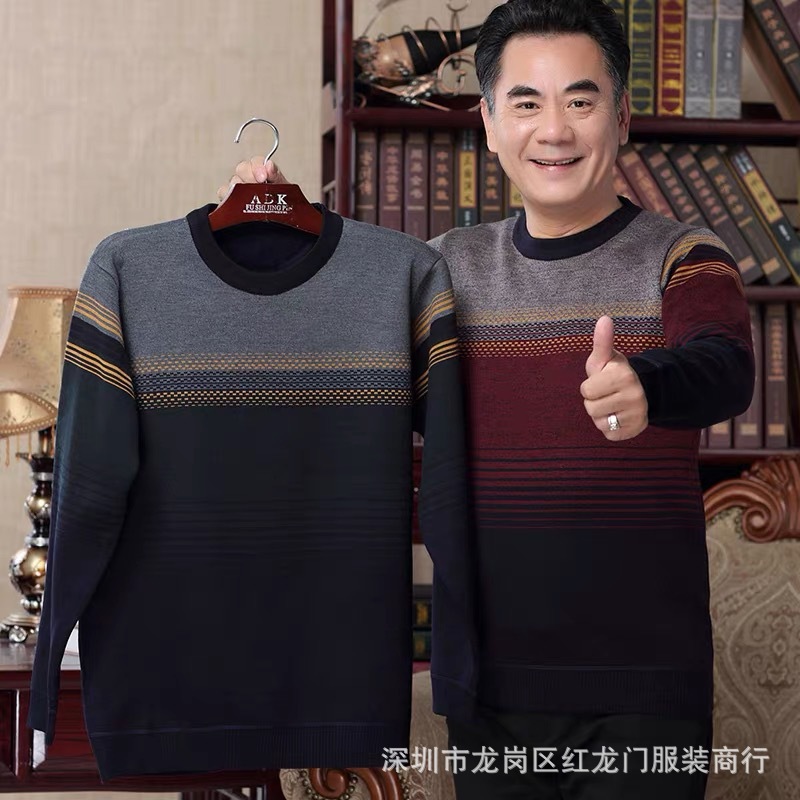 Factory goods direct wholesale men's sweaters, spring and autumn men's sweaters, men's pullover knitted woolen clothes, foreign trade street stalls and markets Specification image