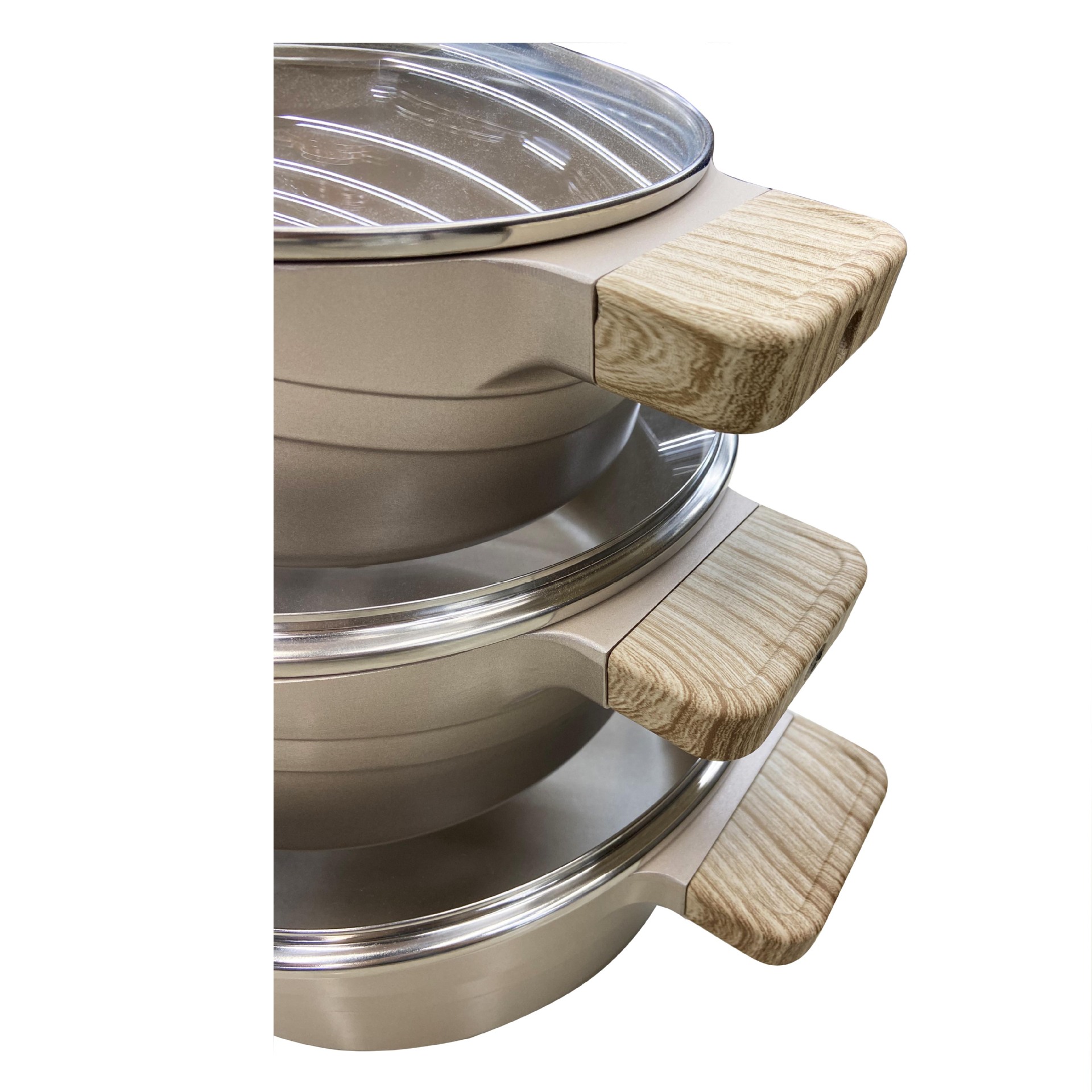 10-piece set of wood-grain imitation soup pot (mixed colors) Application Scenario