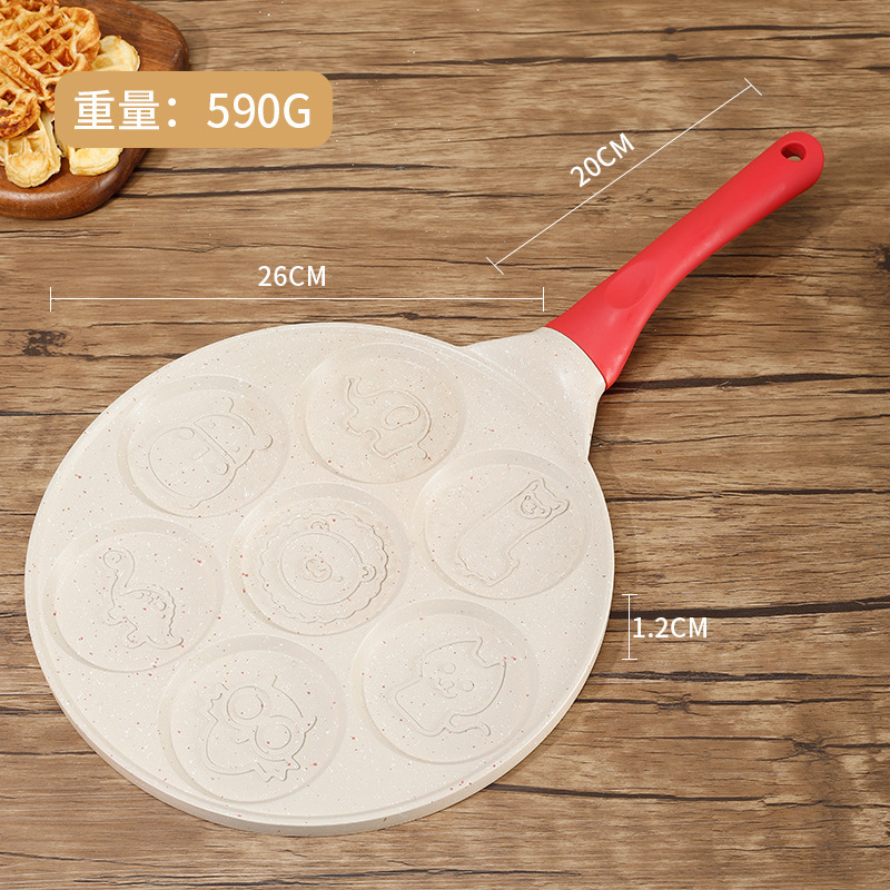Seven-hole cartoon frying pan breakfast details Picture