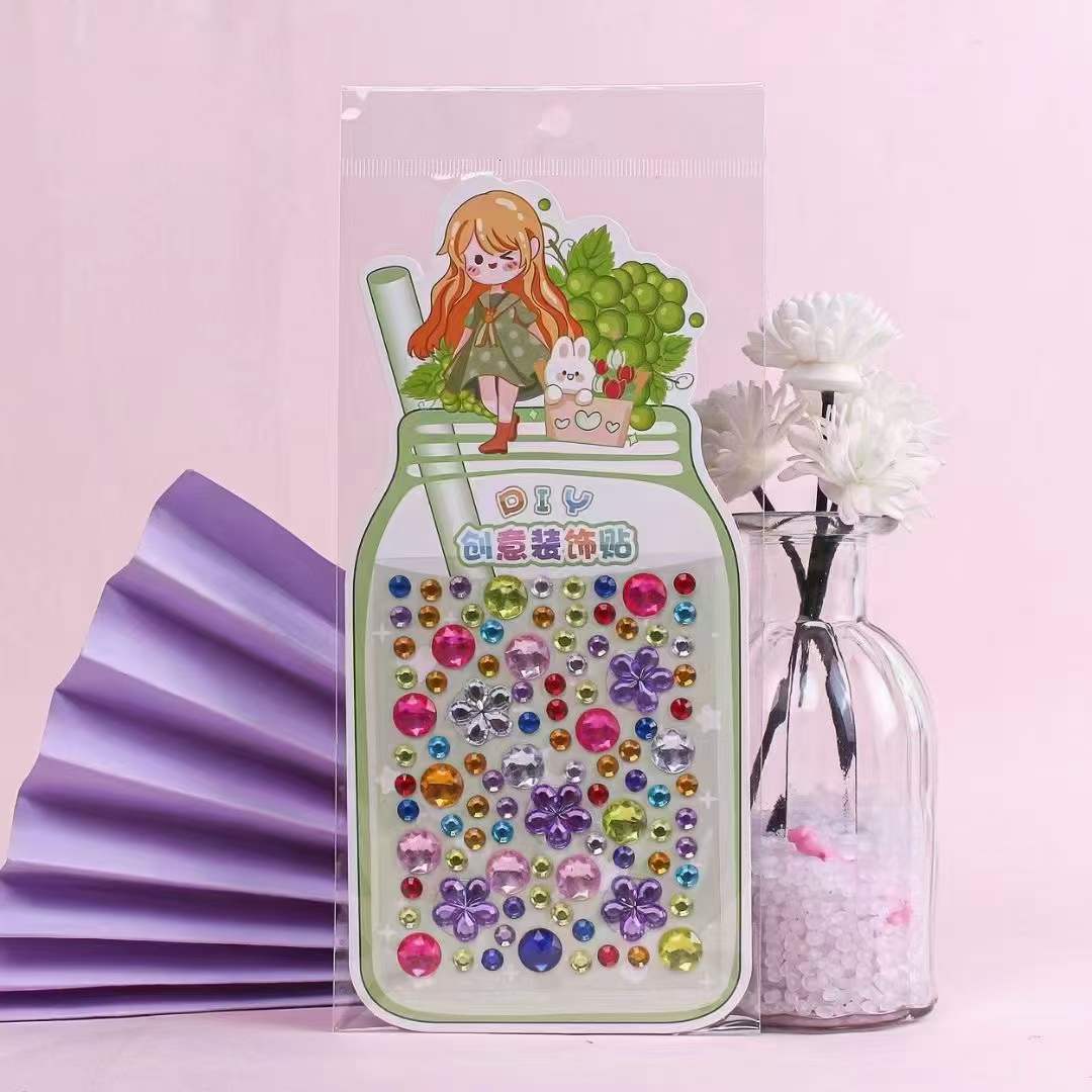 创意装饰贴DIY钻石贴亚克力手机贴纸批发幼儿园奖励节日礼品