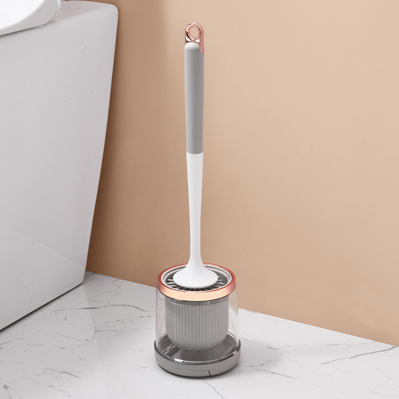 Toilet Brush Household No Dead Corner No Punching Toilet Brush Toilet Toilet Long Handle Imitation Silicone Cleaning Brush Magic Specification drawing