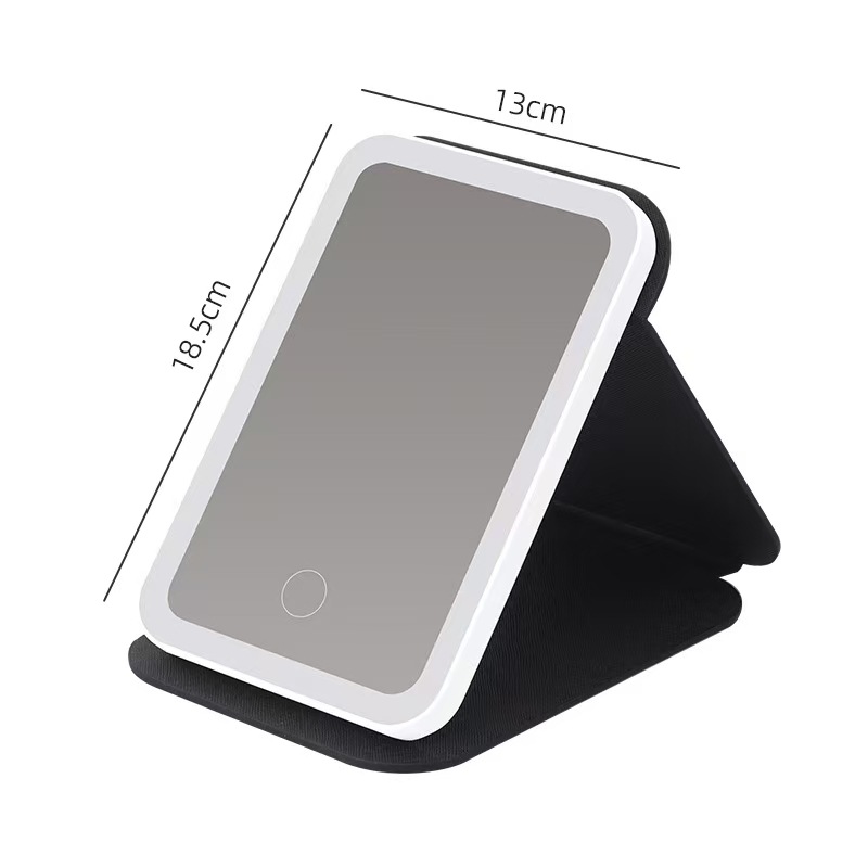 LED化妆镜带灯可折叠便携式随身ins风学生宿舍台式桌面镜高清网红详情2