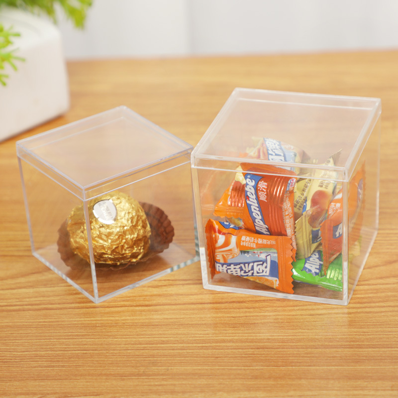 多尺寸方盒亚克力正方形塑料盒糖果盒透明天地盖美甲包装盒批发详情图2