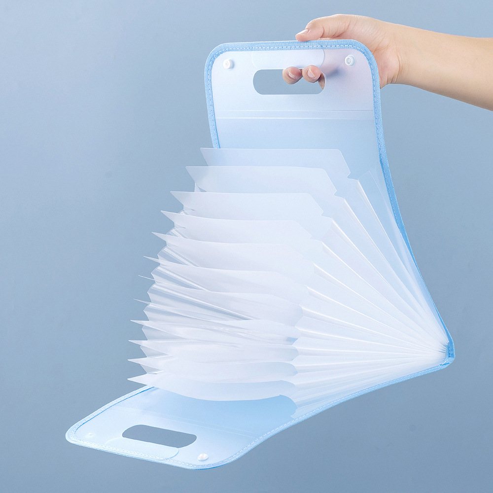 Vertical A4 hand-held folder, test paper bag, multi-layer large-capacity hand-held organ bag, test paper storage bag, file bag Specification image