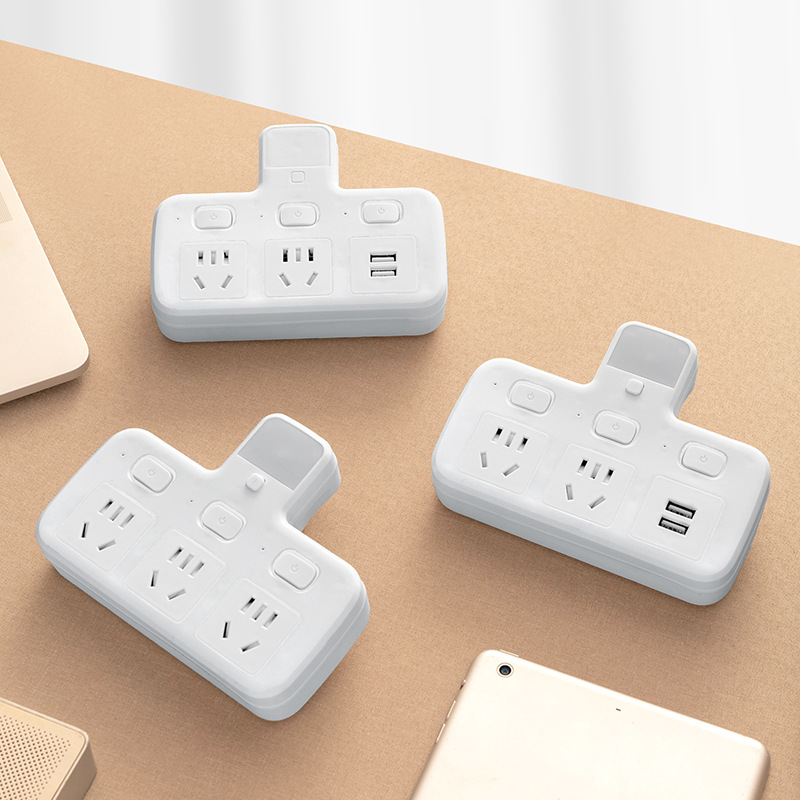 Home converter socket board, one-turn multi-functional USB drag cable, night light extender, power strip, multi-hole power strip details Picture