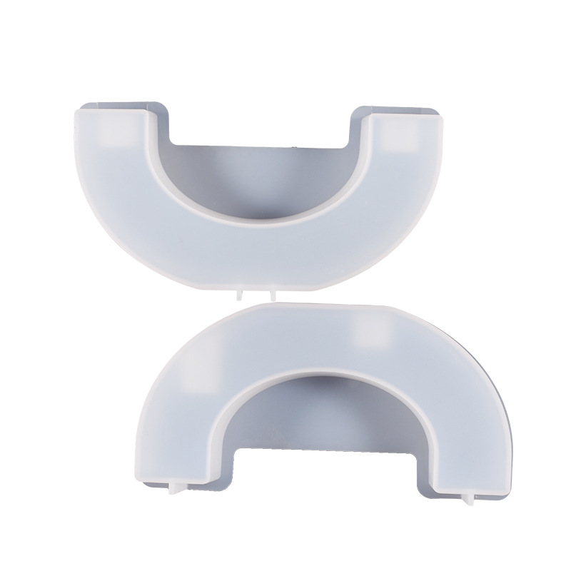 diy crystal resin resin gypsum C-shaped U-shaped arch two-hole candle stand and candle holder silicone mold Item Picture