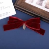 New velvet bow princess hairpin set with a high-end bride's headwear and French elegant romantic style hairpin Specification image