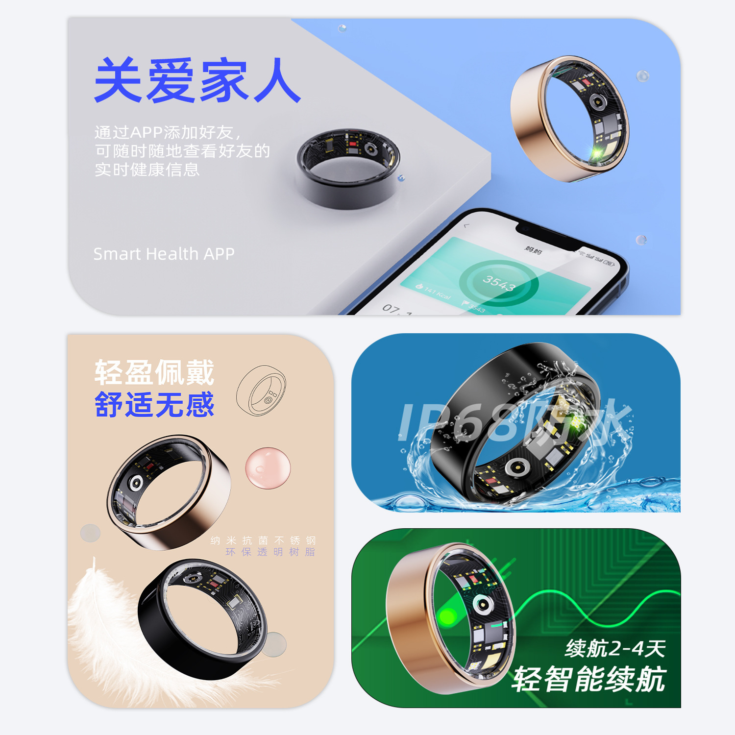 الخواتم الذكية عبر الحدود SMART Ring الخواتم الذكية لخاتم ذكي R11m details Picture