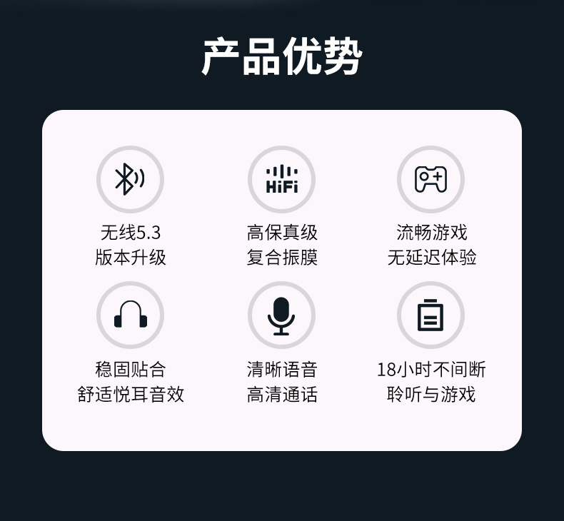 Wholesale of Huaqiangbei Stereo Sound wireless Bluetooth headphones, universal headsets for mobile phones, factory, cross-border pic 5