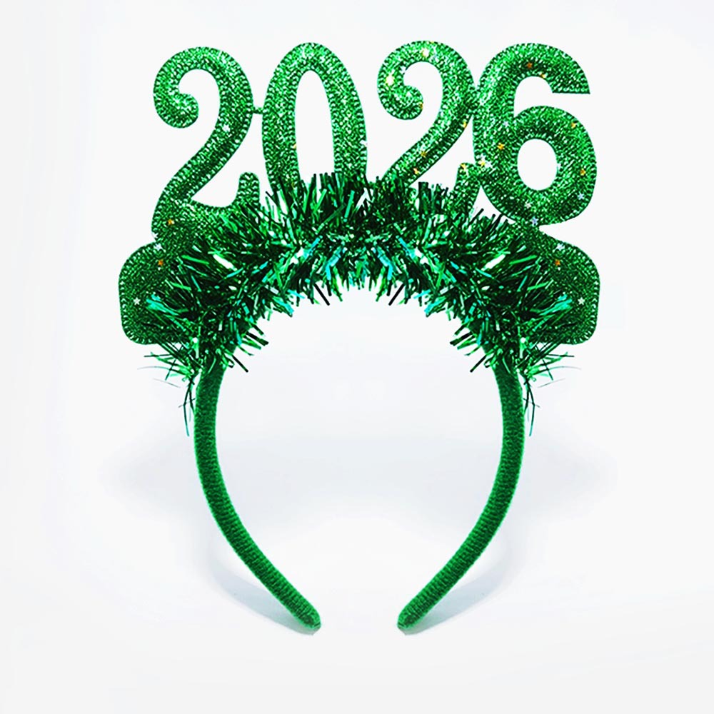 Cross-border New Year 2026 New Year's headband Bar Party Carnival Glitter color Digital Christmas Children and Adults Headwear Application Scenario