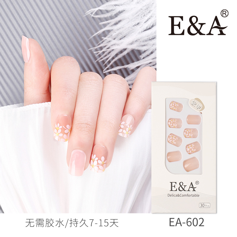 Wholesale of finished wearable nails, summer nail nail pieces wholesale, blush and pink handcrafted finished wearable false nail patches, exclusively for export Application Scenario