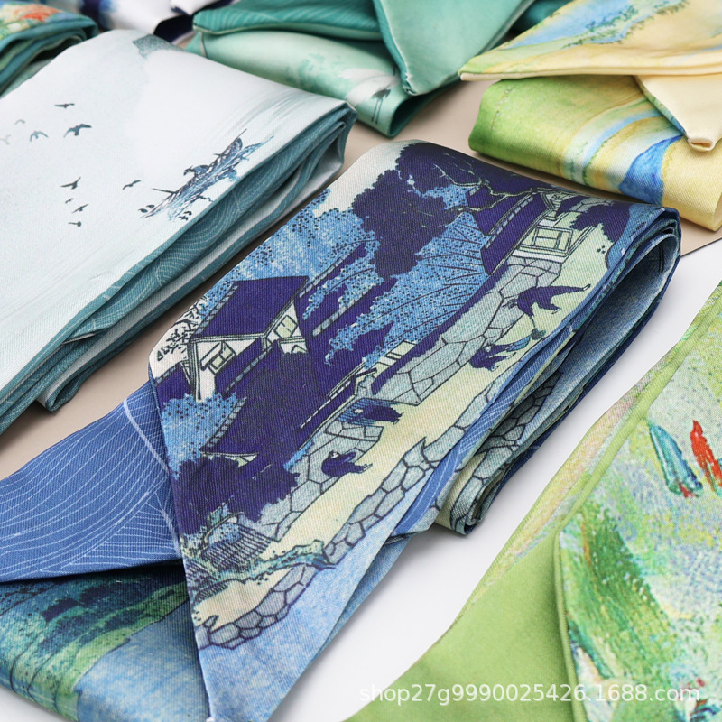 The "National Trend Ancient Style" series features ink-wash painting, silk texture, satin, flowing silk scarves, ribbons, hair ties, belts and wrist straps Specification image