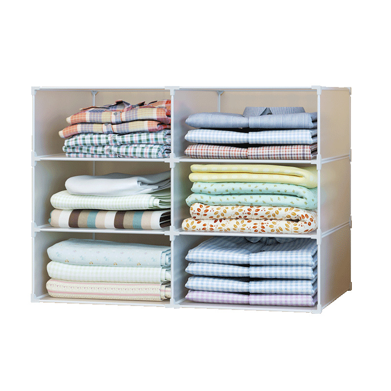 Plastic frosted assembly storage cabinet, multi-functional clothes and miscellaneous storage wardrobe, wardrobe, layered storage rack Application Scenario