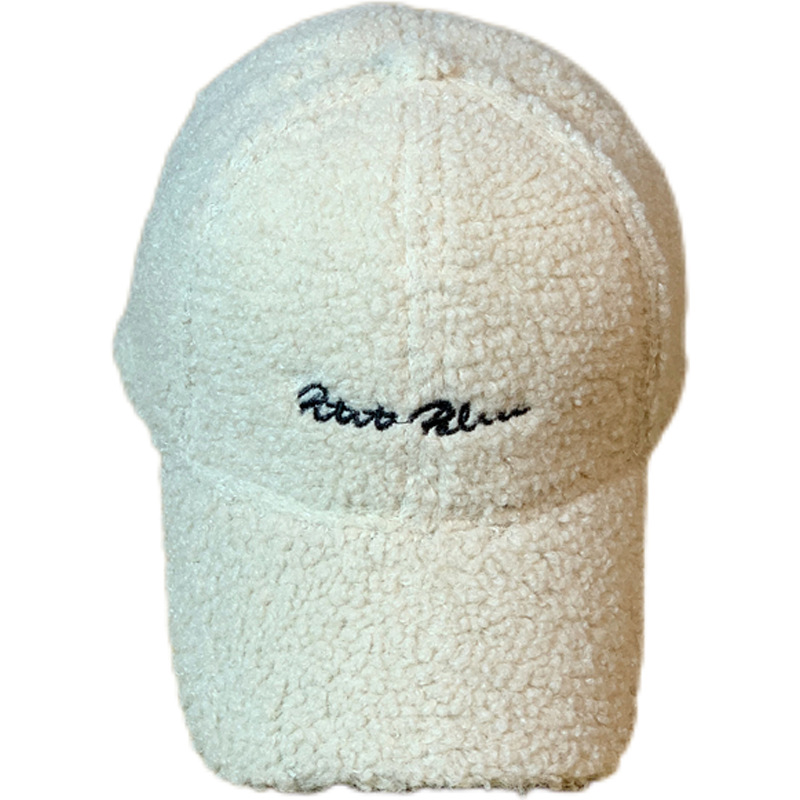 Lamb Hair Hat Female Autumn And Winter All Fashion Plush Duck Cap Winter Lamb Velvet Baseball Cap Winter Korean Version Of The Tide Item Picture