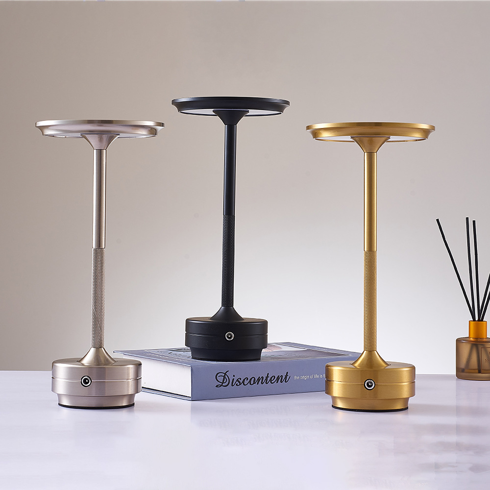 All-aluminum I-shaped retro and simple coffee restaurant table lamps, bar table lamps, bedside ambient lights, outdoor night lights