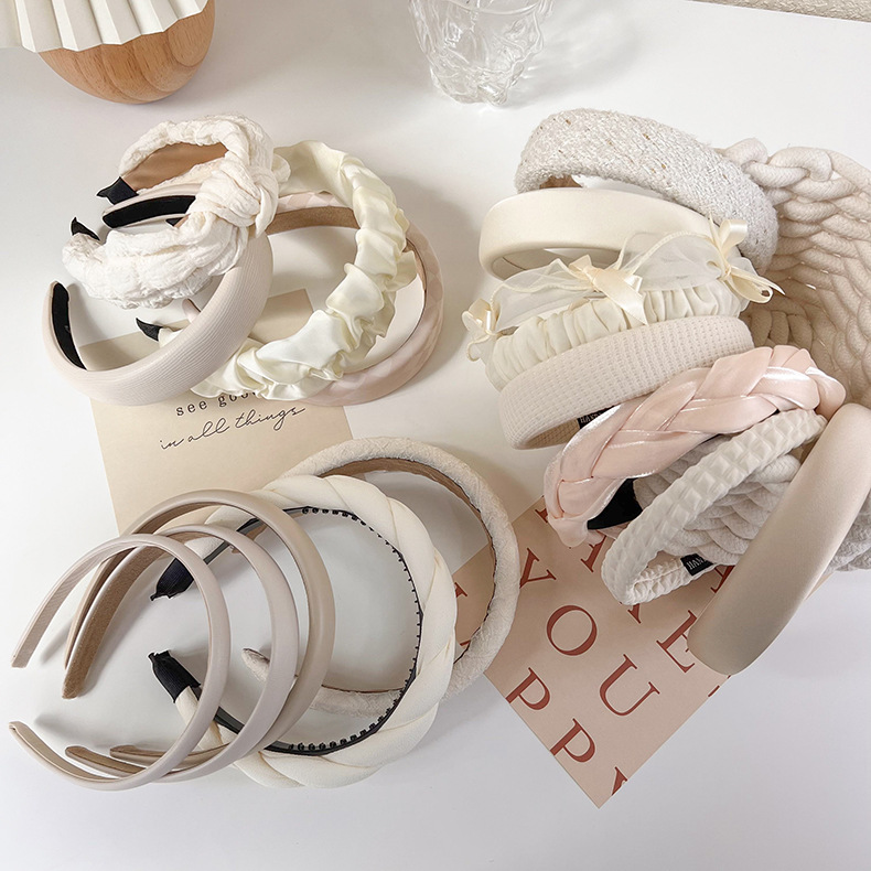 米色系奶油发/发箍/头饰发饰细节图