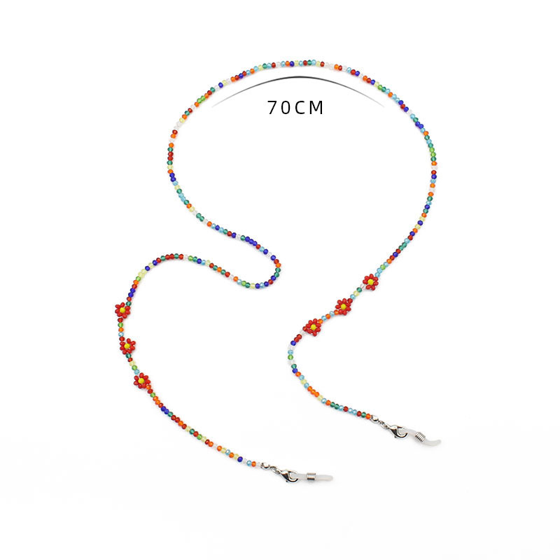 Wholesale chains, Bohemian eyeglass chains, women's colorful crystal beaded necklaces, mask and eyeglass anti-loss lanyards Item Picture