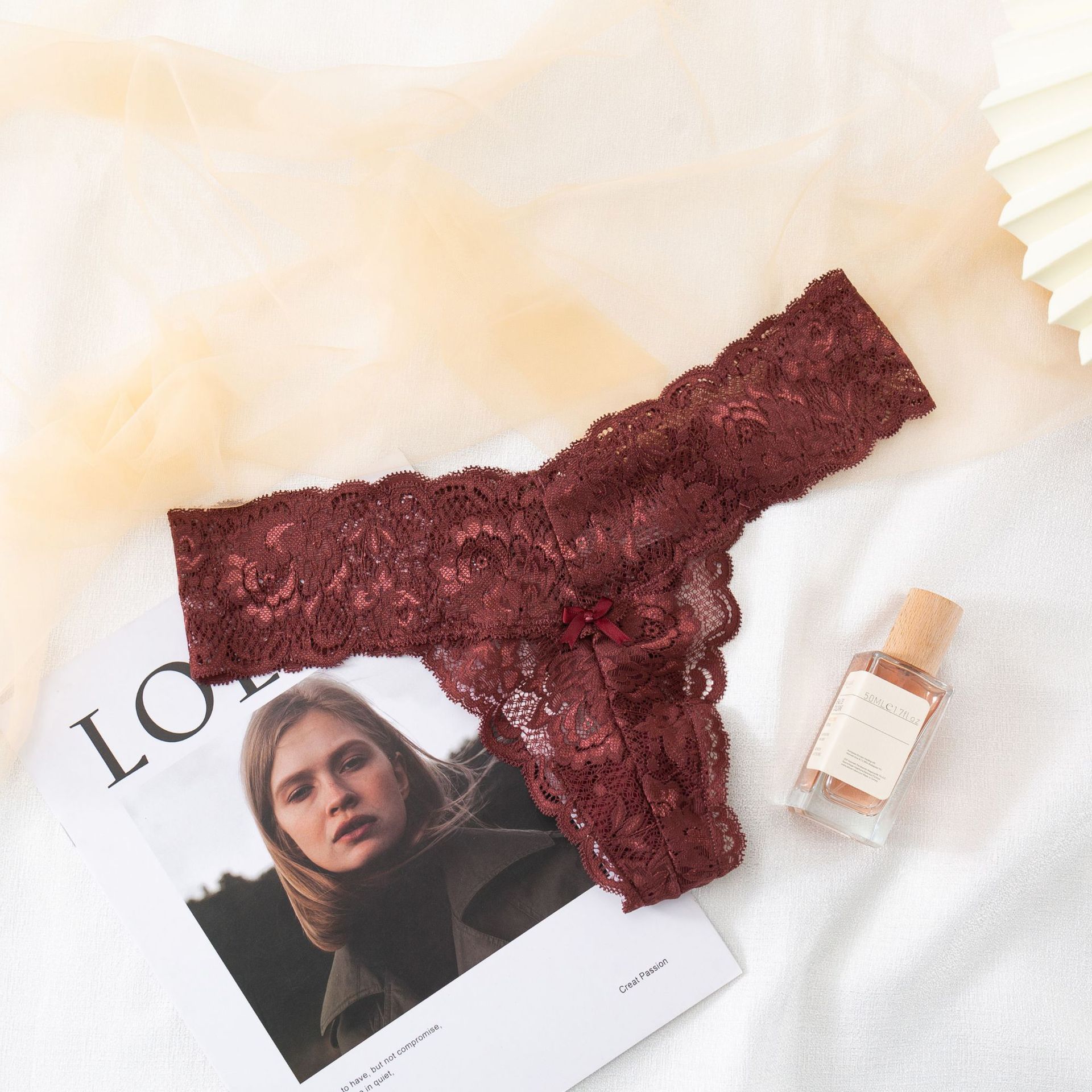 Export For Lace Ladies Underwear Sexy Women's Thong T Pants Transparent Lace Sexy Underwear Women's Cotton File Application Scenario