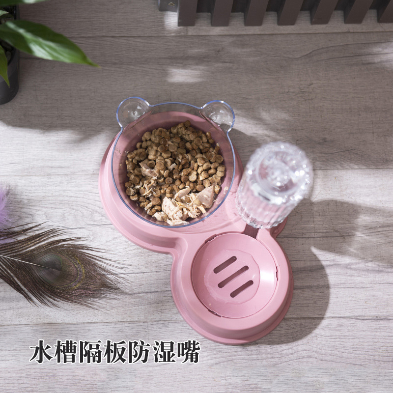Pet Supplies Pet supplies Pet supplies Cat bowl Spillproof Water feed Pet Bowl Small cat dog cat food bowl Dog food bowl Pet automatic water feeder Pet gardening details Picture