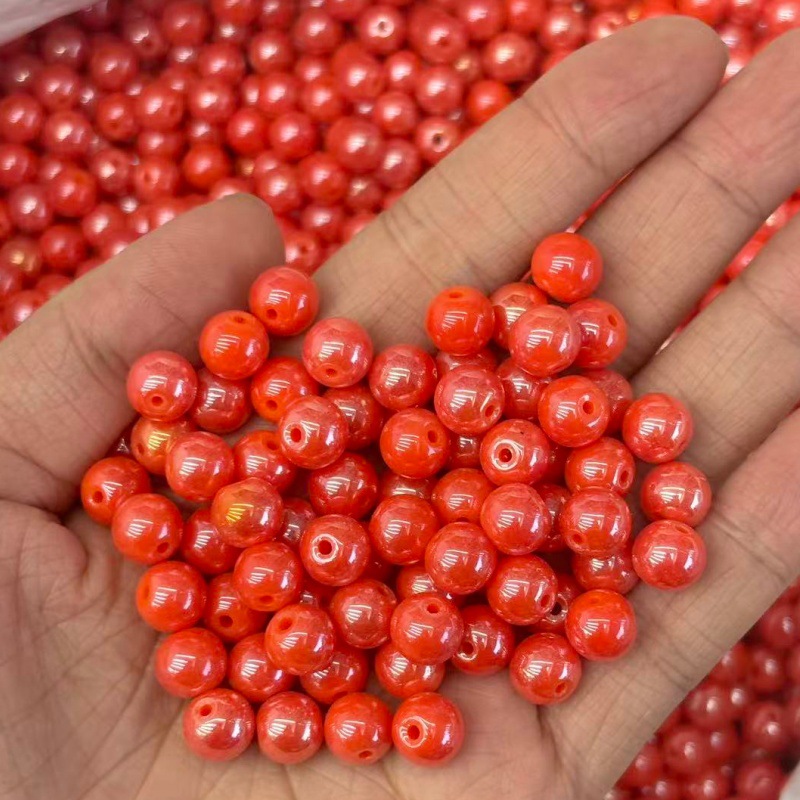 New 8mm round bead colorful Tourmaline beads diy gift bracelets, necklaces, mobile phone chains, clothing accessories Application Scenario