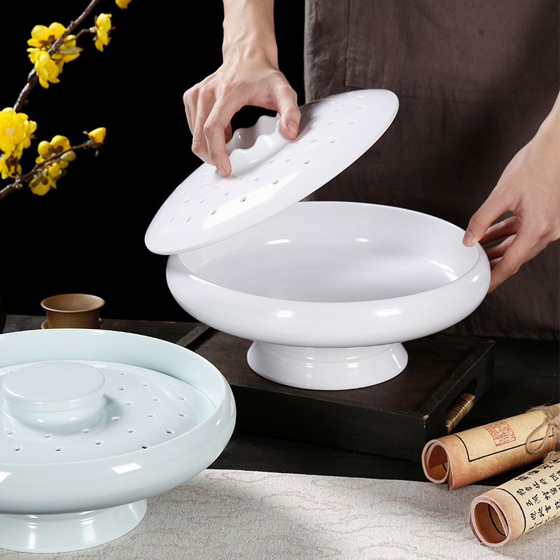 Hot pot restaurant's imitation porcelain dry ice plate, snowflake beef plate, beef tripe plate, beef hot pot plate, melamine creative large knife-cut kidney slice plate details Picture