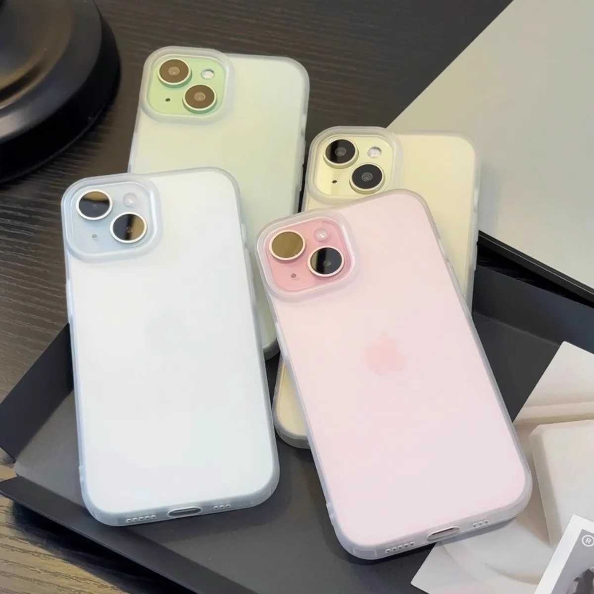 New frosted ultra-thin phone case for iPhone16promax, iPhone 15 transparent 14 protective case 13