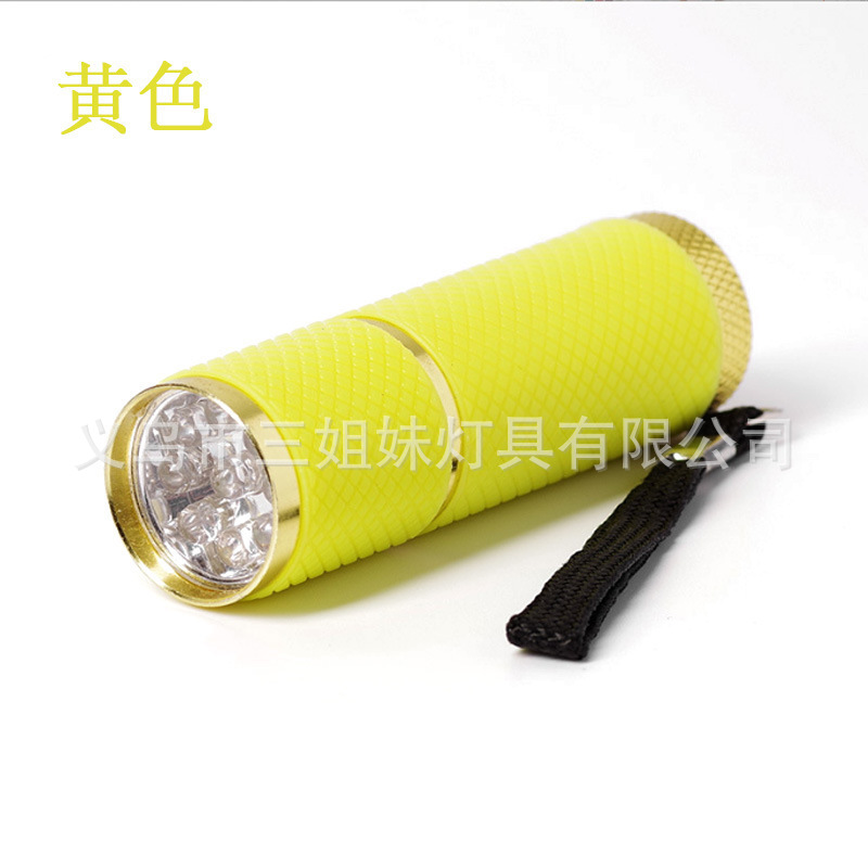 The new 9LED fluorescent flashlight UV fluorescent agent inspection scorpion lamp comes in four colors with white light illumination and multiple functions Specification image