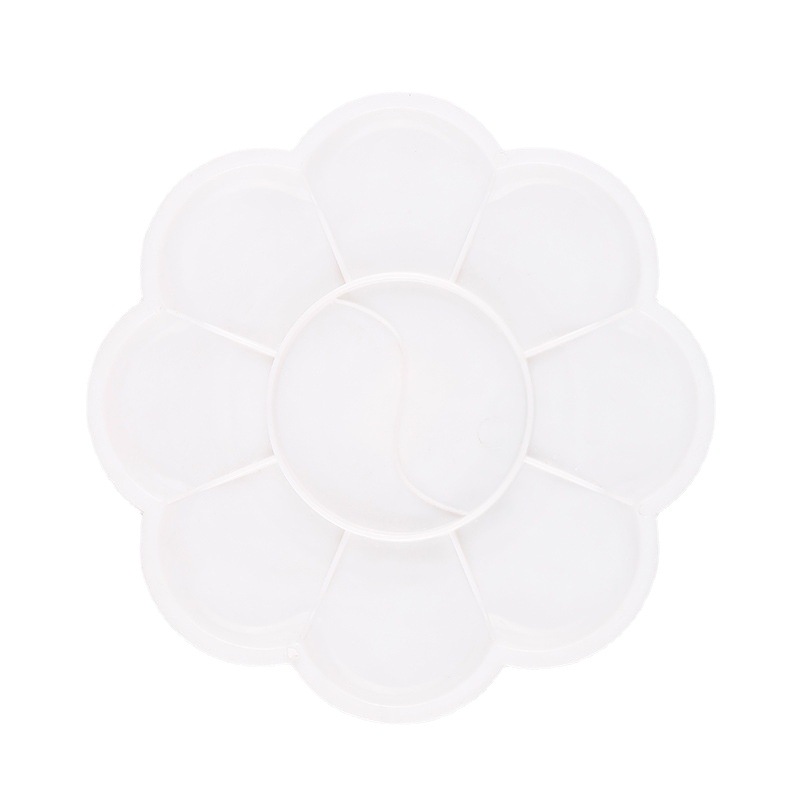 塑料调色盘手工diy梅花颜料盘小脚丫调色盘丙烯水粉调色板