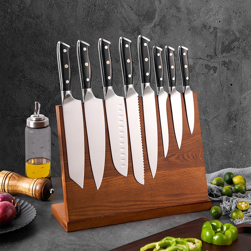 Factory Stock Steel Head Nail Chef Knife Cutting Bread Universal Japanese Cuisine Knife Handle Molybdenum Vanadium Steel Cross-Border Knife Set