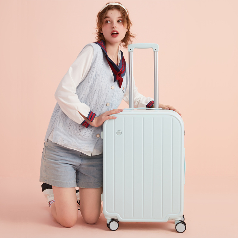 Women's 20-inch suitcase, small and lightweight, candy-colored password carry-on suitcase, 24-handle suitcase, men's wholesale customization details Picture