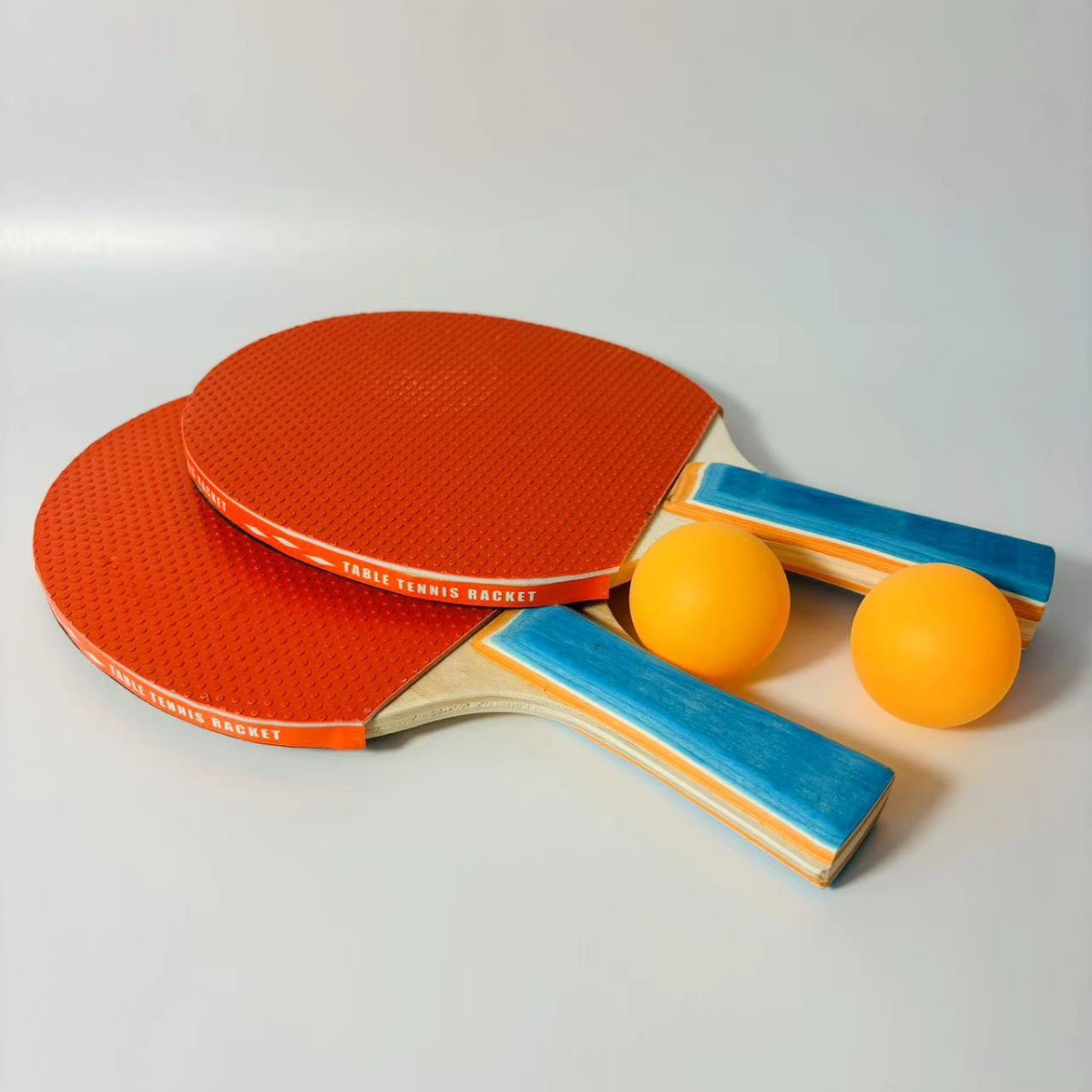 Macgregor Table Tennis Racket 7Mm Single Leather Beginner Children's Horizontal Table Tennis Racket 2 Sets Wholesale Specification drawing