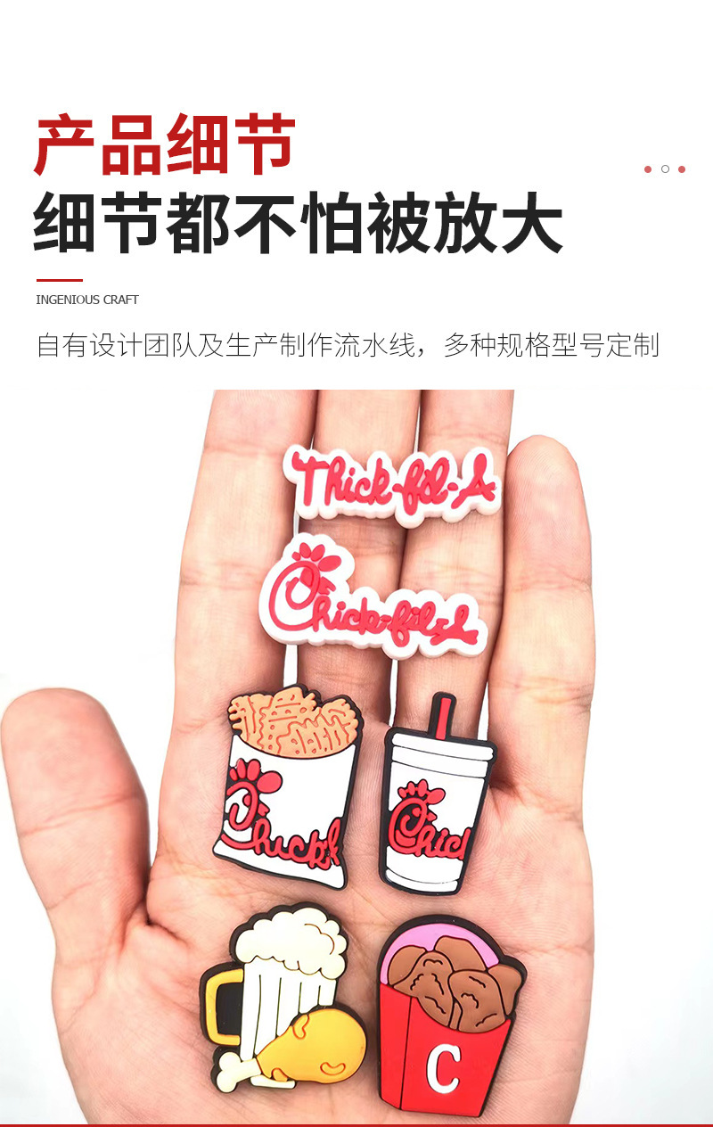 Q版卡通可爱洞洞鞋配件鞋扣鞋花配饰饰品PVC软胶跨境电商专供现货详情5