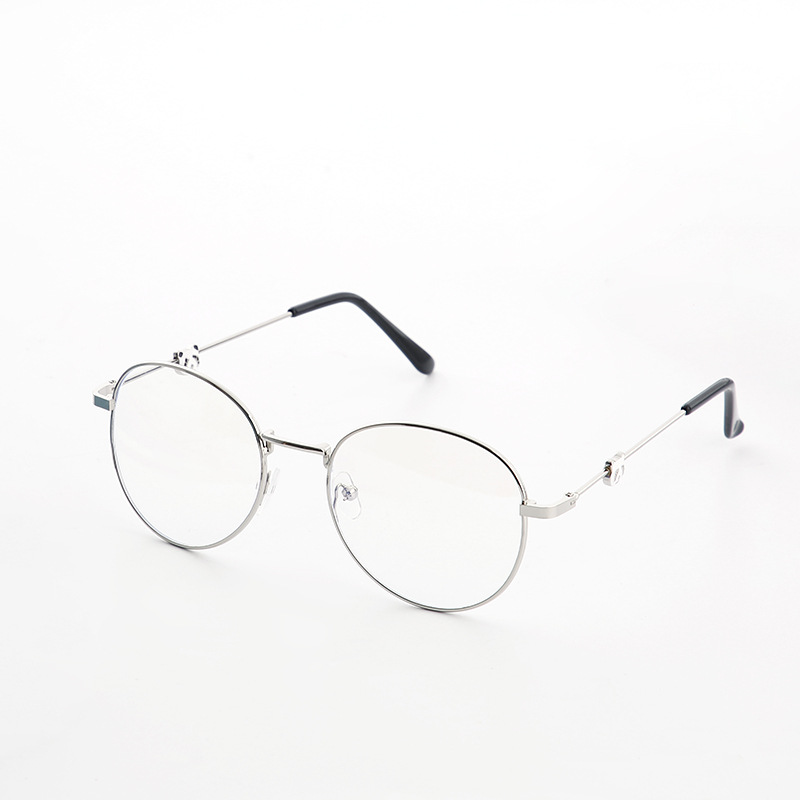 新款熊猫脚眼镜 文艺小清新平光框架眼镜 防蓝光小圆框眼镜批发详情图5