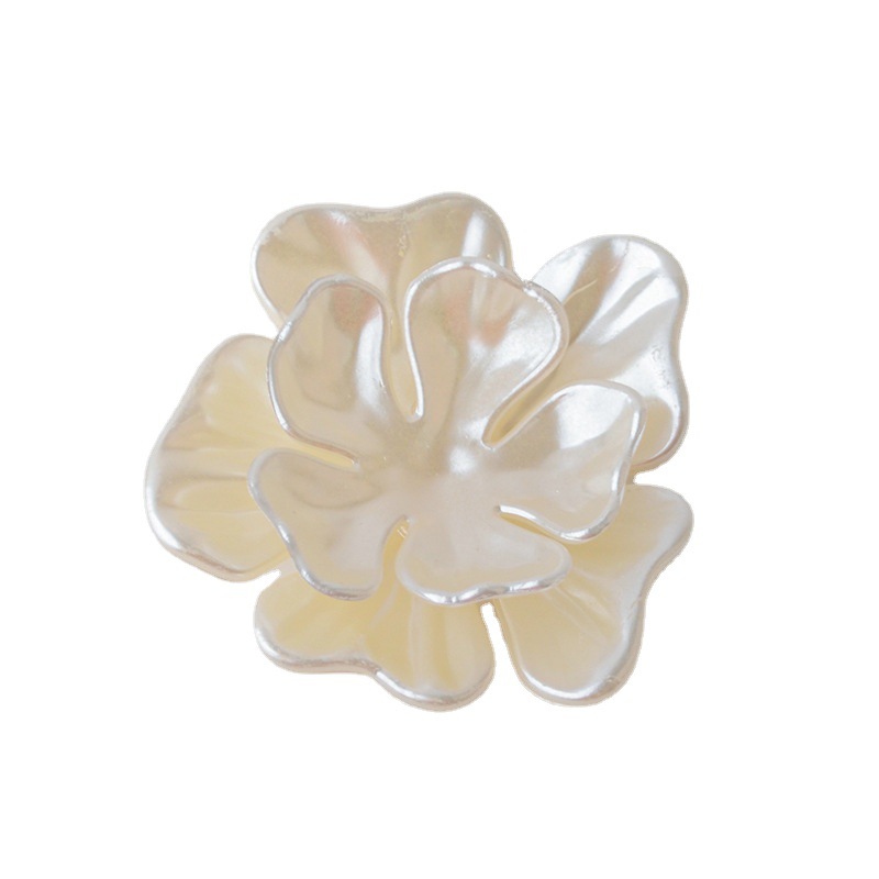 仿贝壳花塑料玫瑰花树脂花朵仿珍珠花片diy手工材料饰品制作材料白底实物图