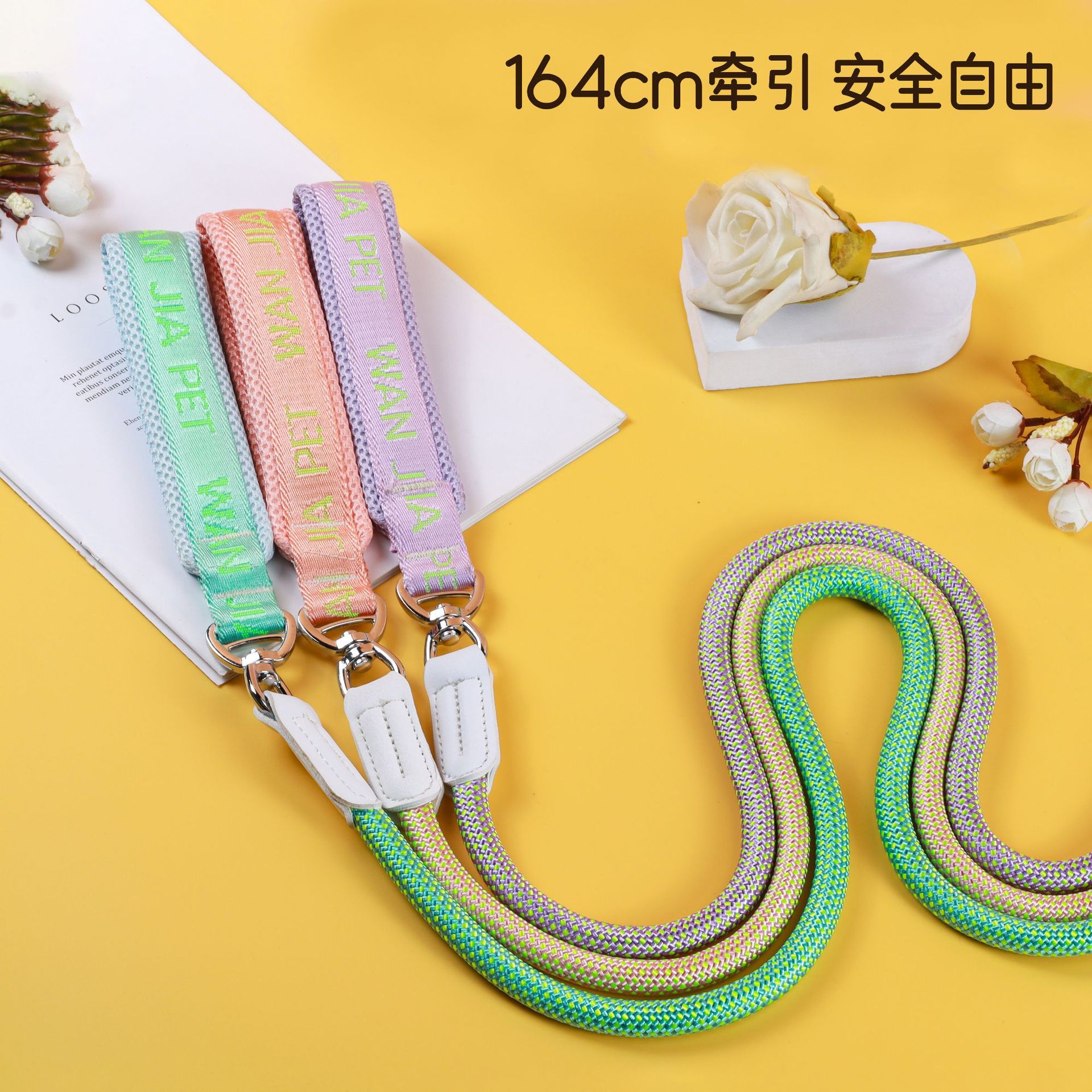 Dog leash p rope, dog walking p chain, large, medium and small dog explosion-proof training dog leash, pet dog leash Application Scenario