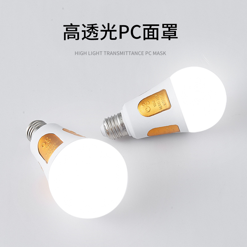LED power failure bulb, emergency bulb, household rechargeable night light, dormitory eye-protecting lighting, built-in lithium battery camping light details Picture
