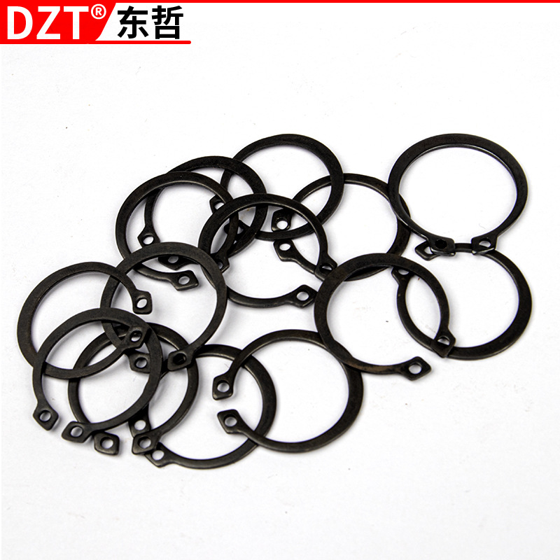New 300PC blackened shaft retaining ring, C-shaped carbon steel retaining ring, retaining spring, open shaft retaining ring for foreign trade Specification image