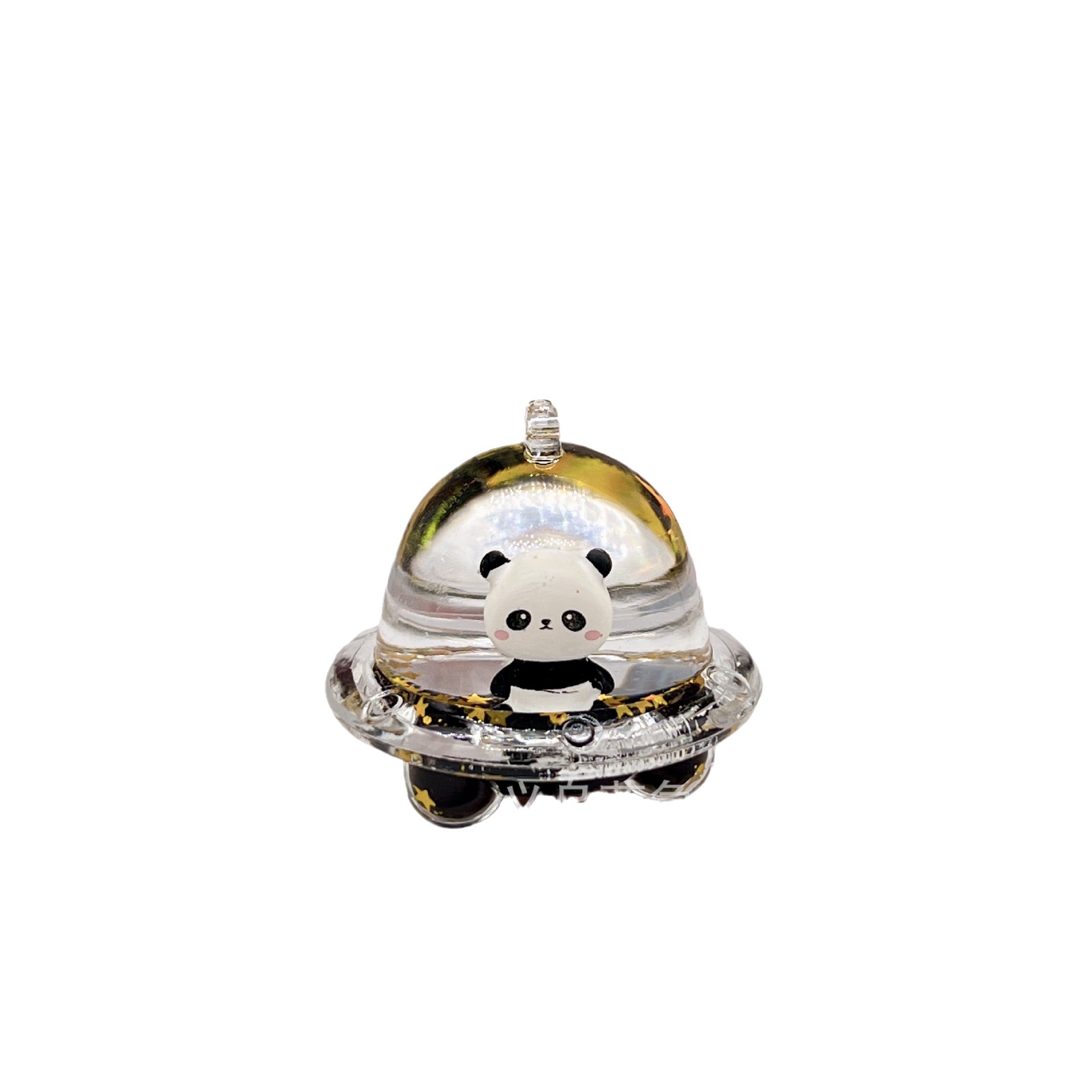 New Acrylic Into Oil Quicksand Bottle Tiktok Boom Black Gold Panda Christmas Tree Tv Pendant Accessories Wholesale Item Picture