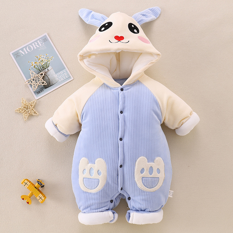 New baby one-piece garment, winter thickened cotton-padded clothes for boys and girls, crawling suits for newborns, warm outerwear for going out Application Scenario