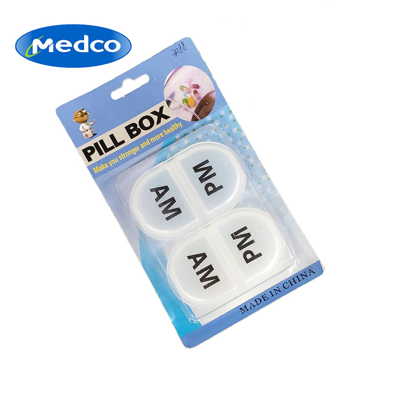 Cross-border exclusive PP plastic small medicine box, travel mini portable medicine storage box, flip lid pill dispensing box