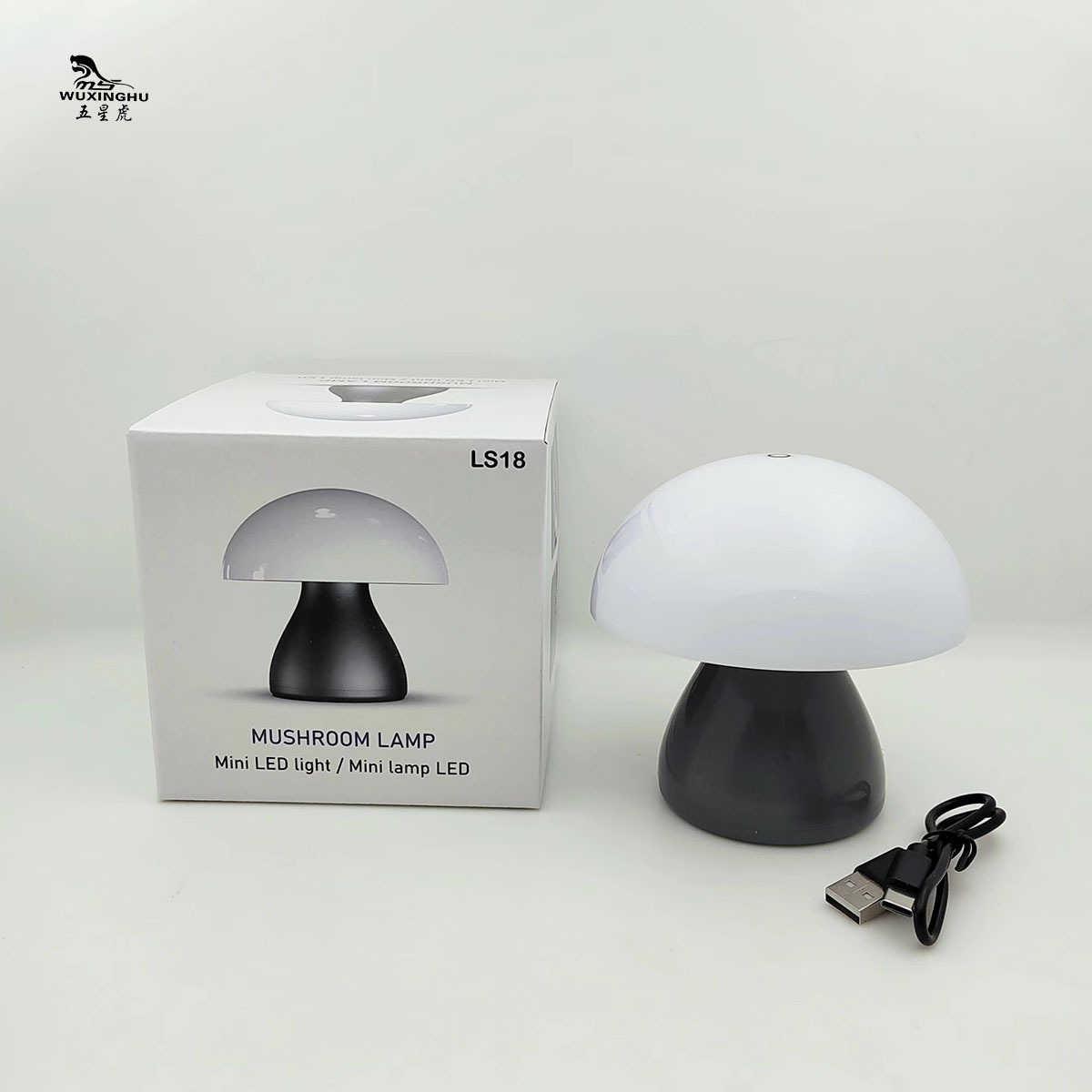 Simple and creative night light, mushroom light, table lamp, pat light, bedroom bedside, bar table, warm white light ambient light details Picture