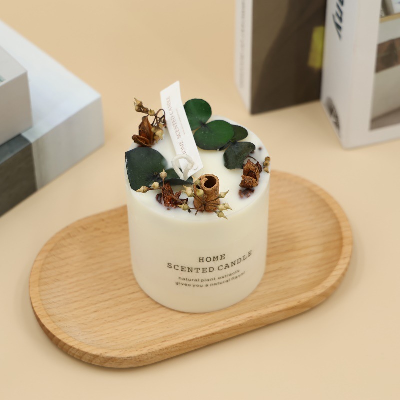 批发干花香薰蜡烛 香氛大豆蜡无烟蜡烛香薰杯伴手礼香薰蜡烛diy
