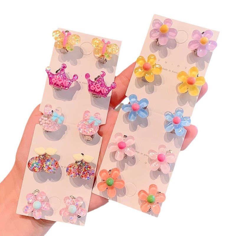 Pendientes para niños clip de oído sin dolor sin agujero de oído para niños super lindo earpieces nuevo estilo de niña de varios estilos earpieces colgante Item Picture