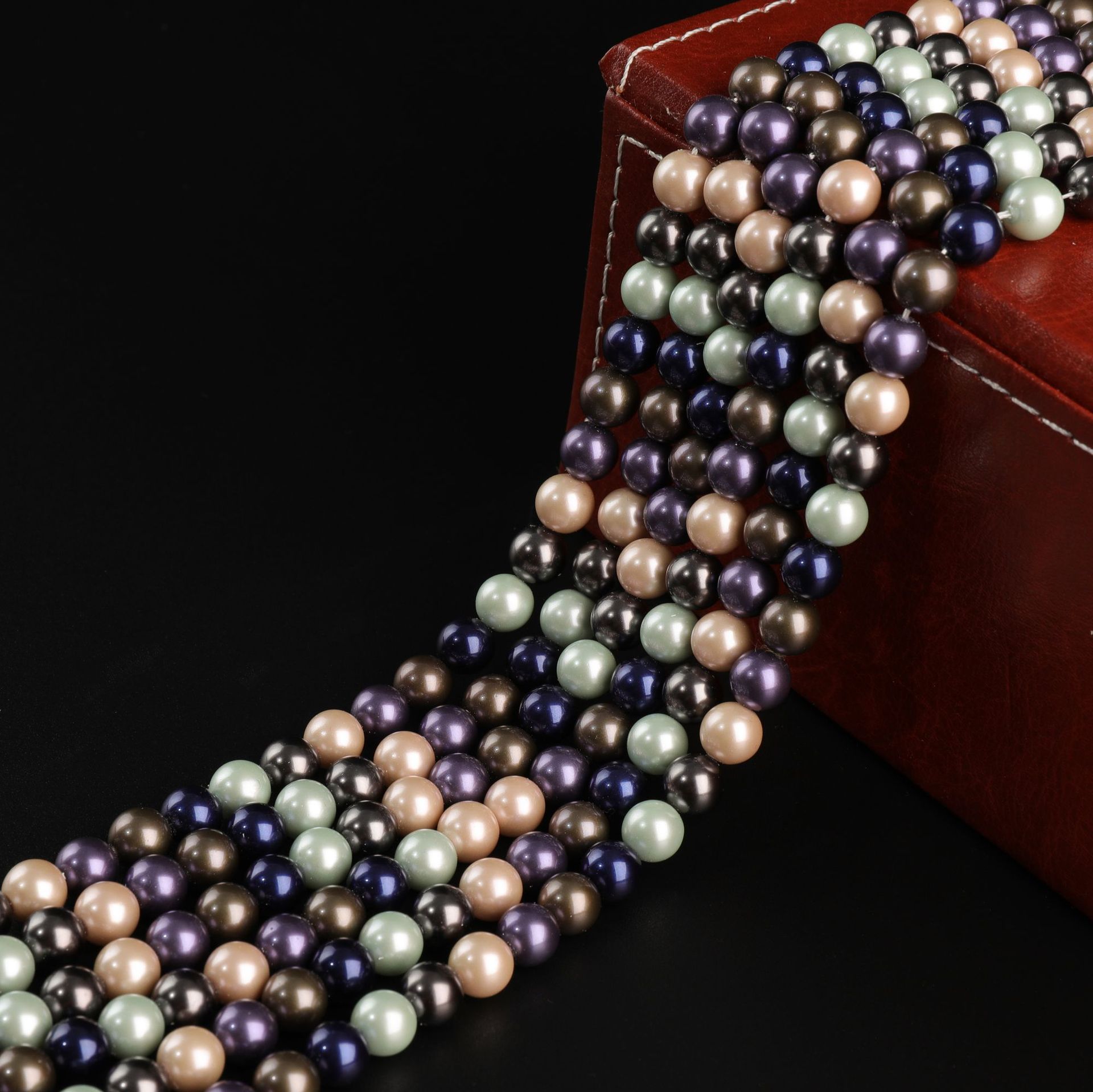 Factory direct supply of 6-14mm straight-hole mixed-color shell and pearl DIY handcrafted shell and pearl mixed-color string/loose bead materials Specification image