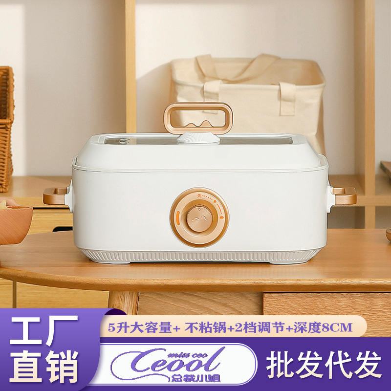 Wholesale large capacity electric hot pot multifunctional household electric heating pot electric cooking pot one electric cooking pot electric wok
