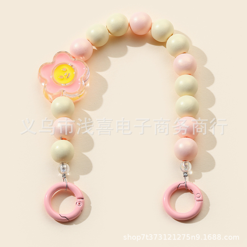 Xiaohongshu Instagram New acrylic mobile phone chain diy cartoon beaded double-loop mobile phone pendant, mobile phone case pendant, pendant decoration Application Scenario