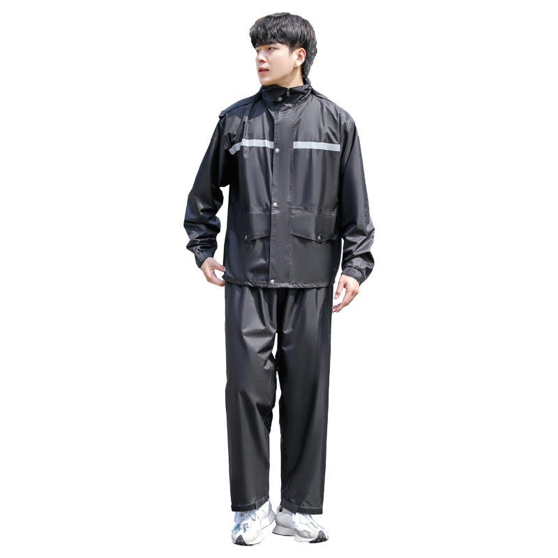 Raincoat Rain Pants Set Split Adult Reflective Whole Body Rain Riding Electric Poncho Wholesale Price Item Picture