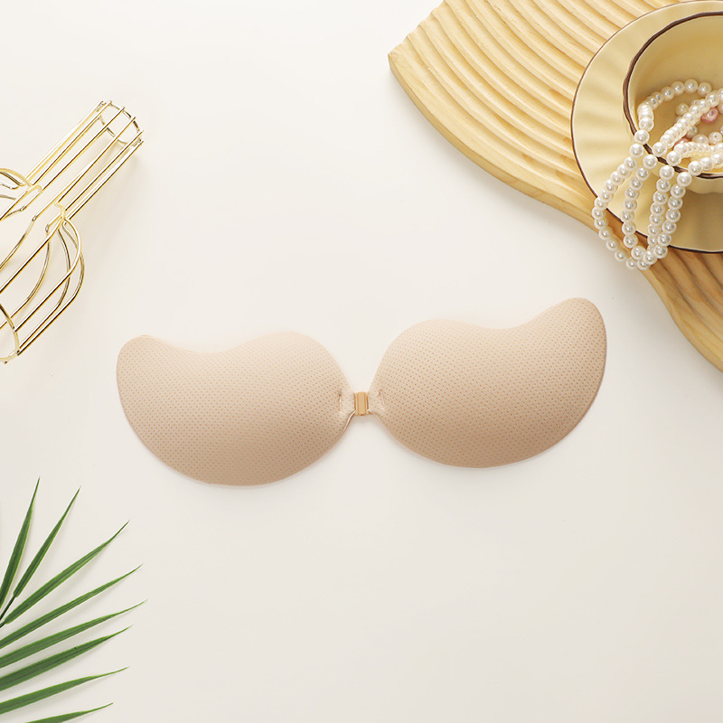 透气网孔芒果杯聚拢收副乳粘贴隐形内衣裹胸无肩带婚纱性感文胸贴