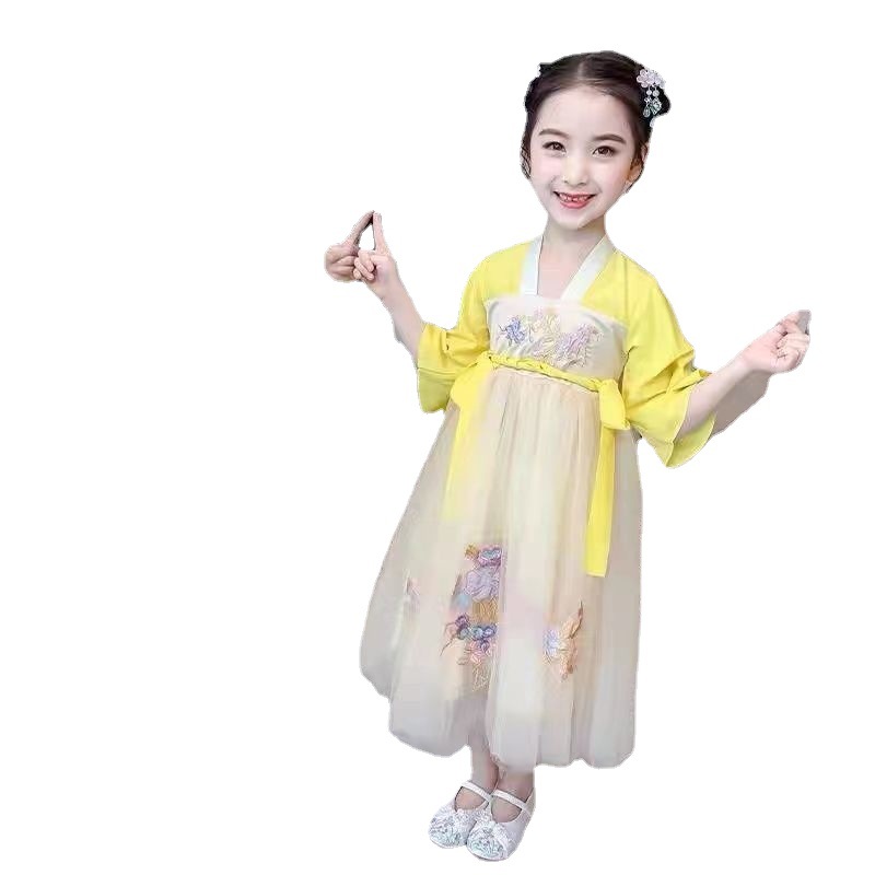 ستتمتعون الدولة المد -الفتيات HanFu Xia Zhuang الأطفال Tang Zhuang الرياح في الصين أكثر من جنية اللباس الفتيات XueFang تنورة Ru الصيف Item Picture