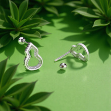 999纯银迷你圆形四芒星耳环女轻奢简约养耳洞儿童耳饰耳钉批发详情35